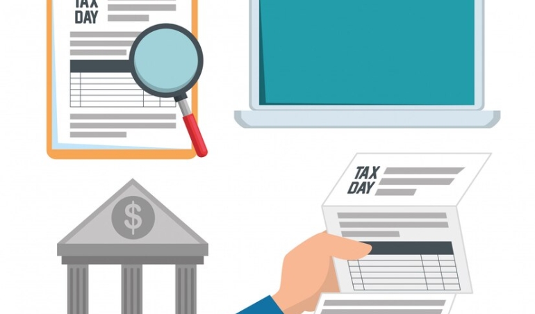 set-service-tax-invoice-with-laptop-report_24877-54123